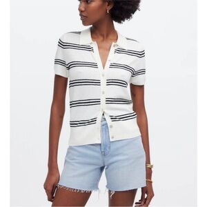 Madwell stripe olivia polo sweater size XS new striped